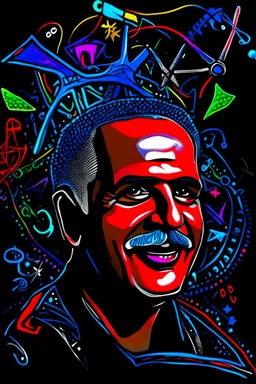 expressionism, Pixar style, in abstract art Basquiat, Picasso, Miro, Kandinsky, Klee, Birell, Fairey, Ardon, Buffet and Picasso style, HD --s 750 --v 5.1 --style raw, water color, black background