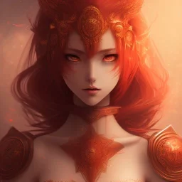 fiery red, anime, epic dark queen,tears, majestic, ominous, fire, roses, intricate, masterpiece, expert, insanely detailed, 4k resolution, retroanime style, cute big circular reflective eyes, cinematic smooth, intricate detail , soft smooth lighting, soft pastel colors, painted Rena