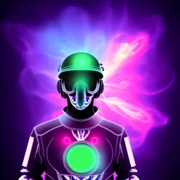 Glowing Purple Galaxy Marijuana Traffic man