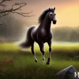  rearing horse full body field background