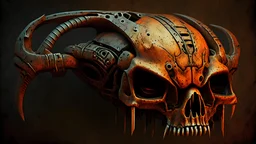 Alien skull iron rust