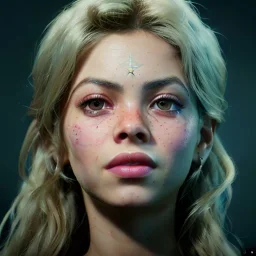 Shakira, artist, Realistic image, waist up portrait. perfect eyes, glow, circle iris. concept art, smooth, unreal engine 5, god lights, ray tracing, RTX, lumen lighting, ultra detail, volumetric lighting, 3d, finely drawn, high definition, 4k.