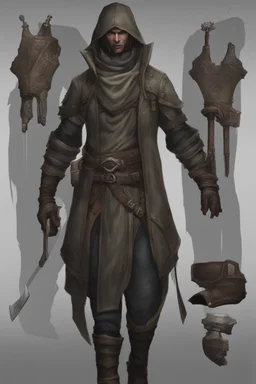 Male human rogue i na city