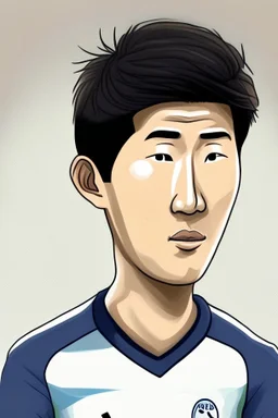 Son Heung-min Footballer cartoon 2d