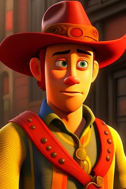 Woody from Toy Story in Read Dead Redemption 2 style no text, sharp details, sharp focus, elegant, highly detailed, illustration