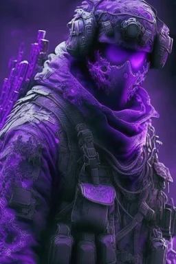 Ghost call of duty Excessive details are extremely accurate, My imagination is complicated.Glowing purple clothes