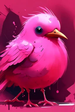 the pink harror bird