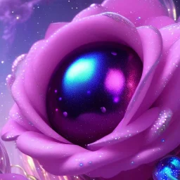 Flower glitter pink and blue in a galactic ambiance, delicate colors in the foreground, full of details, smooth, light effect，vaporwave colorful, smooth, extremely sharp detail, finely tuned detail, ultra high definition, 8 k, unreal engine 5, ultra sharp focus