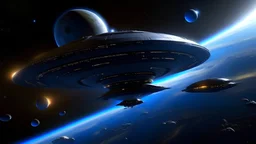 scifi open space and planets wallpaper starship enterprise