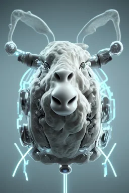 sheep brain cyborg, matrix style