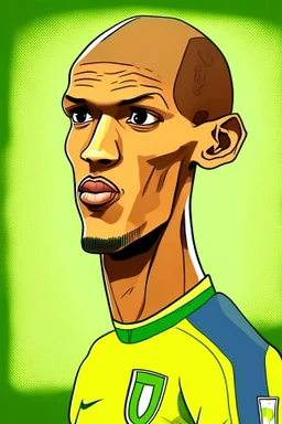 Fabinho Tavares Brazilian football player cartoon 2d