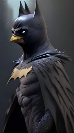 batman become bird, ultra realistic, 4k, ultra detail, full body, full picture
