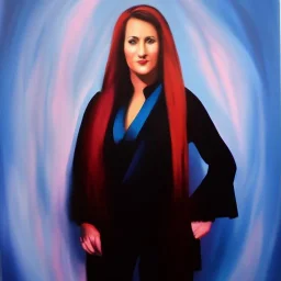 Full body portrait, painting, medium shot lady ChristianRock