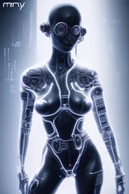 cyberpunk, black latex body, women, body portrai, big boobs, highlight eyes perfect, skin, tron, cyborg, perfekt sexy, real, dream, hr giger