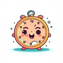 clock cartoon cute