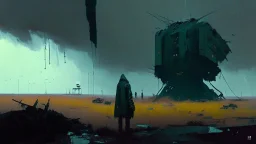 Ephemeral Despair: Cryptic Chronicles, techno gothic Science fiction painting, Denis Sarazhin Simon Stålenhag, Goro Fujita Nicolas Bruno, sinister skies, harsh survivalism, Peter Sallesen, Hamish Frater, ominous vibes