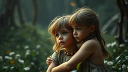 Beautiful "Brave New World", (Aldous Huxley), children, devotion, love, companionship, exquisite composition, beauty, magic, fantasy, close foreground detail, beautiful intricate insanely detailed octane render, 16k artistic photography, photorealistic concept art, soft natural volumetric cinematic perfect light, chiaroscuro, award-winning photograph, masterpiece