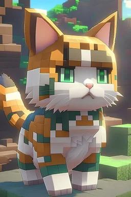 Minecraft Cat in anime