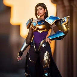 Ultra detailed fullbody Portrait in oil on canvas of overwatch character- beautiful PHARAH with armor,extremely detailed digital painting,ultrarealistic skin,intense stare, extremely detailed face, crystal clear eyes, mystical colors ,perfectly centered image, perfect composition, rim light, beautiful lighting,masterpiece ,8k, stunning scene, raytracing, anatomically correct, in the style of Ohrai Noriyoshi and robert e howard and Steve Jung and Wizyakuza and Simon Bisley and uncannyknack.