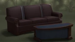 judge alex sits on broken couch far away from his unhappy wife