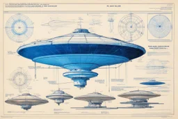 ConceptSheet blueprint [by Frank Kupka]: FBI equipment to investigate and capture a serial killer, including the colors of the saucer, that is under cover in SCUBA.