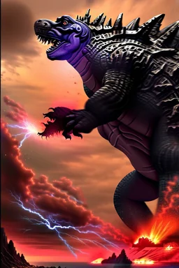 Godzilla fighting the annunaki