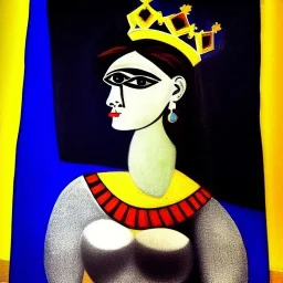 portrait of a queen picasso style