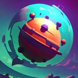 stylized planet