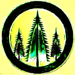 woods pine tree icon