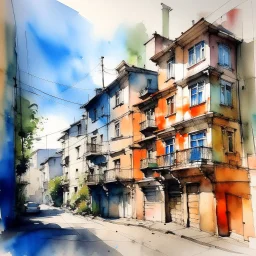Loose watercolour,urban sketch