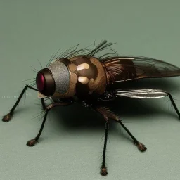 Photo of fly, 900mm lens, ultrarealistic,hyper detailed, front view, centered position