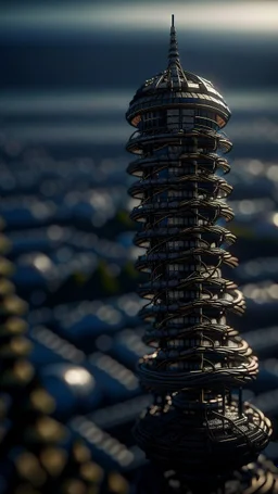 huge antenna looking like a spitting cobra, shot on Hasselblad h6d-400c, zeiss prime lens, bokeh like f/0.8, tilt-shift lens 8k, high detail, smooth render, down-light, unreal engine, prize winning