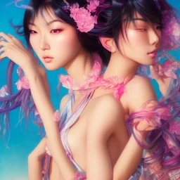 sexy, beautiful, young japanese woman, detailed gorgeous face, vaporwave aesthetic, synthwave, colorful, concept art, smooth, extremely sharp detail, finely tuned detail, ultra high definition, 8 k, unreal engine 5, ultra sharp focus, illustration, art by artgerm mary dimova, jim lee, greg rutkowski and alphonse mucha