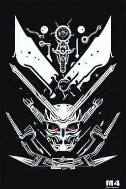 single hand in devil rock position, sticker logo vector art on white background, 4k