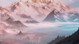 fantasy universe colors mountains 8K