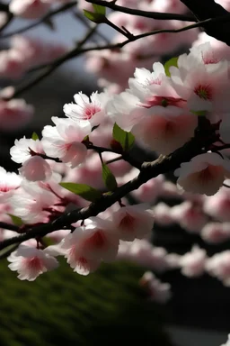 cherry blossoms flies in the wind."