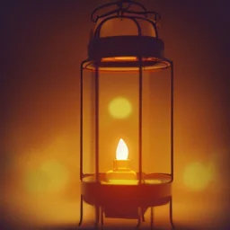 fireflies in a lantern, many ghostly lights inside a belljar, polaroid, luminescent glow, moody, tender, photorealistic, octane render, golden hour