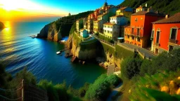 La Via dell'Amore, Cinque Terre, Italy This coastal path, chiseled into the living rock, links two of the most charming villages in the Cinque Terre. Its views of the Mediterranean are so romantic that lovers have filled its railings with padlocks, sealing their love in front of the infinite blue.