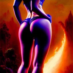 Drawing of beautiful face,'beautiful booty,Busty Psylocke',intense stare, ancient skintight armor, balanciaga fashion clothe painting by gaston bussiere, greg rutkowski, yoji shinkawa, yoshitaka amano, tsutomu nihei, donato giancola, tim hildebrandt, Oil on canvas, cinematic composition, extreme detail,fit full head inside picture,16k