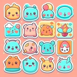 cute stickers templates