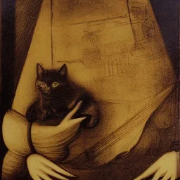  the cat travels in the 3000 Leonardo by da Vinci