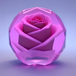 transparent crystal rose