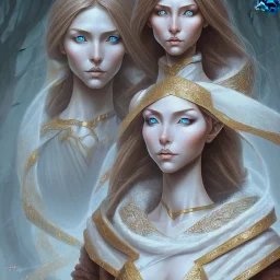dungeons and dragons, female elf, druid, brown hair, brown eyes, full body, realistic face