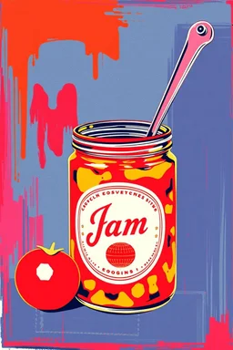 jam in the style of warhol