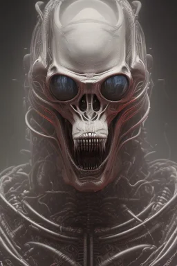 evil berserker, alien, tron, 8k, finely detailed, photo realistic, gothic, hr giger