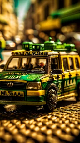 hamas über taxi, shot on Hasselblad h6d-400c, zeiss prime lens, bokeh like f/0.8, tilt-shift lens 8k, high detail, smooth render, down-light, unreal engine, prize winning