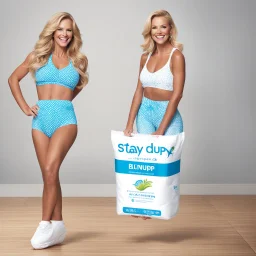 our latest campaign: "Stay Dry with Style!" a blonde supermodel Introduces our new line of adult pull-up diapers, designed for comfort, confidence, and convenience. Whether you're out and about or relaxing at home, our pull-up diapers provide discreet protection and peace of mind. Say goodbye to leaks and discomfort, and hello to freedom and flexibility.
