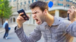 guy arguing on cellphone