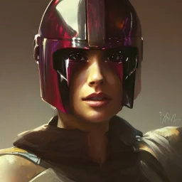 portrait of a woman by greg rutkowski, rosa salazar as a young mandalorian bounty hunter from star wars expanded universe, highly detailed portrait, digital painting, artstation, concept art, smooth, sharp foccus ilustration, artstation hq