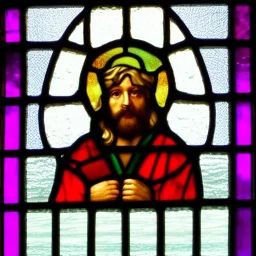 mogen david in stained glass